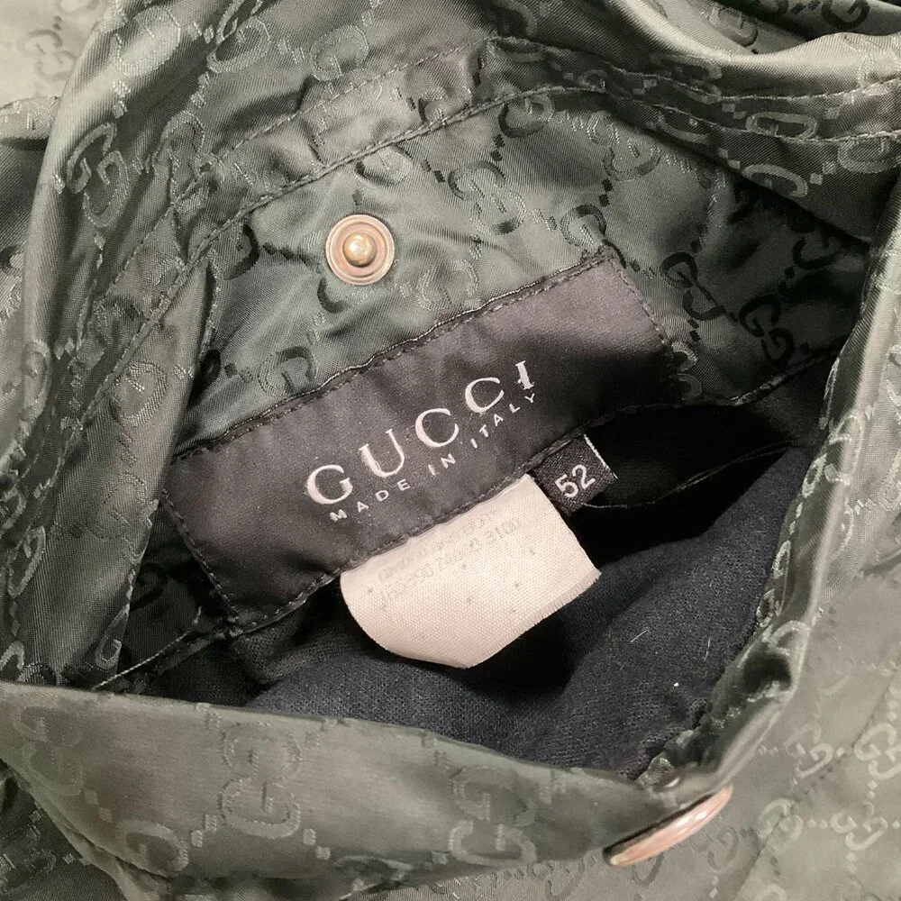 Gucci Down Puffer Jacket Mens Size 52 XL Green Made in Italy